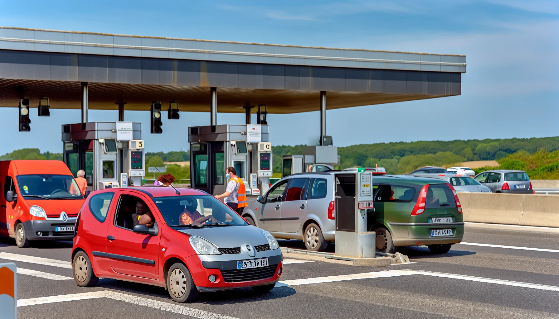 Mautstation auf französischer Autobahn